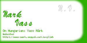 mark vass business card
