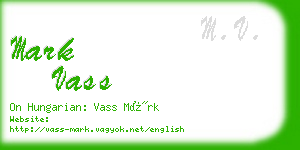 mark vass business card